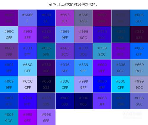 html颜色代码-html颜色代码怎么打