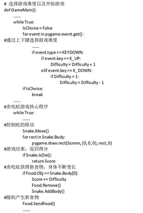 贪吃蛇程序-贪吃蛇程序代码python